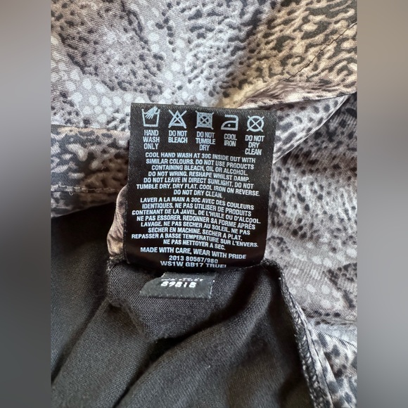 Ted Baker 3 Snakeskin Truei Tunic Top V-Neck - Picture 8 of 11